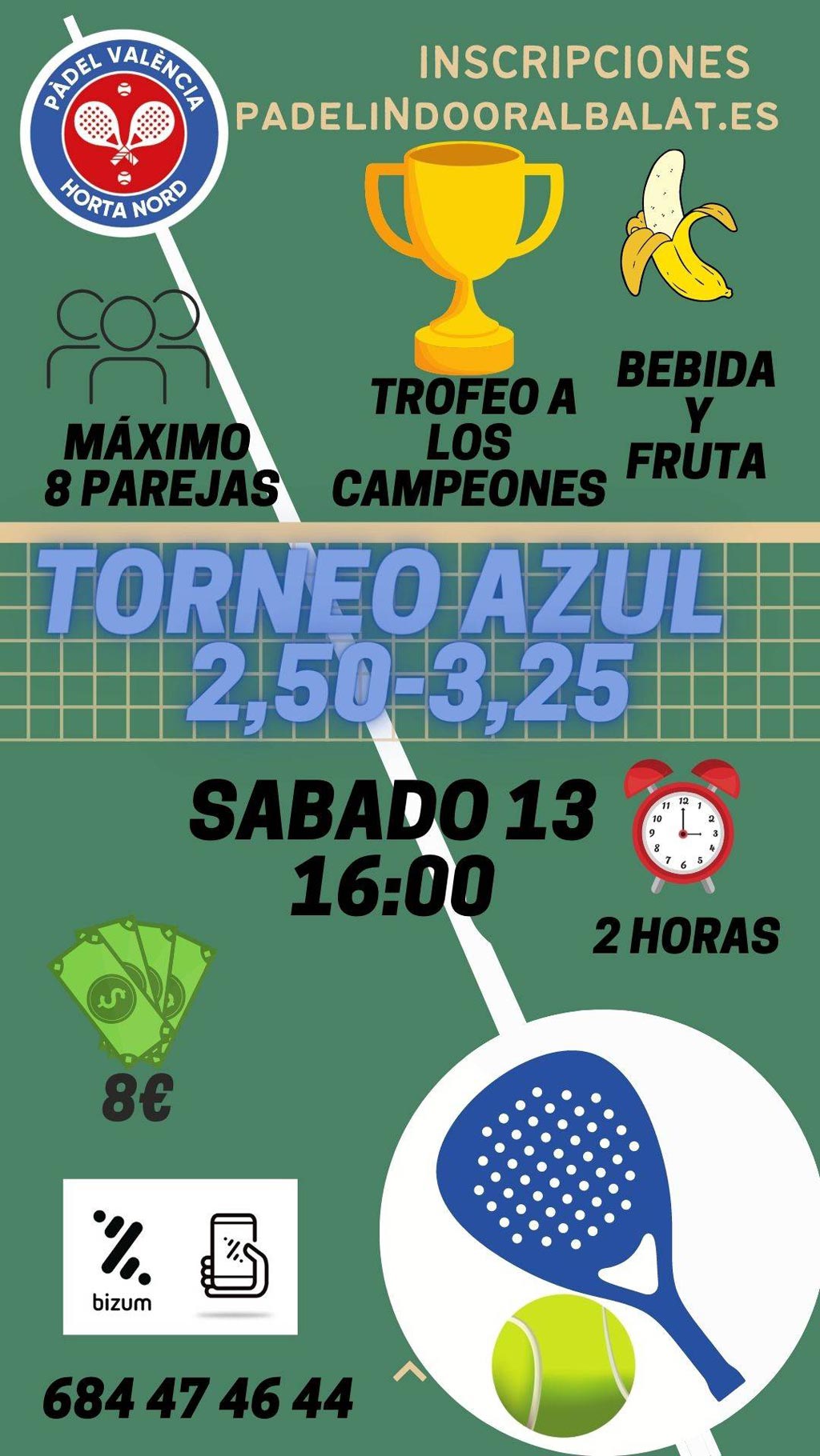 torneo de pádel nivel azul