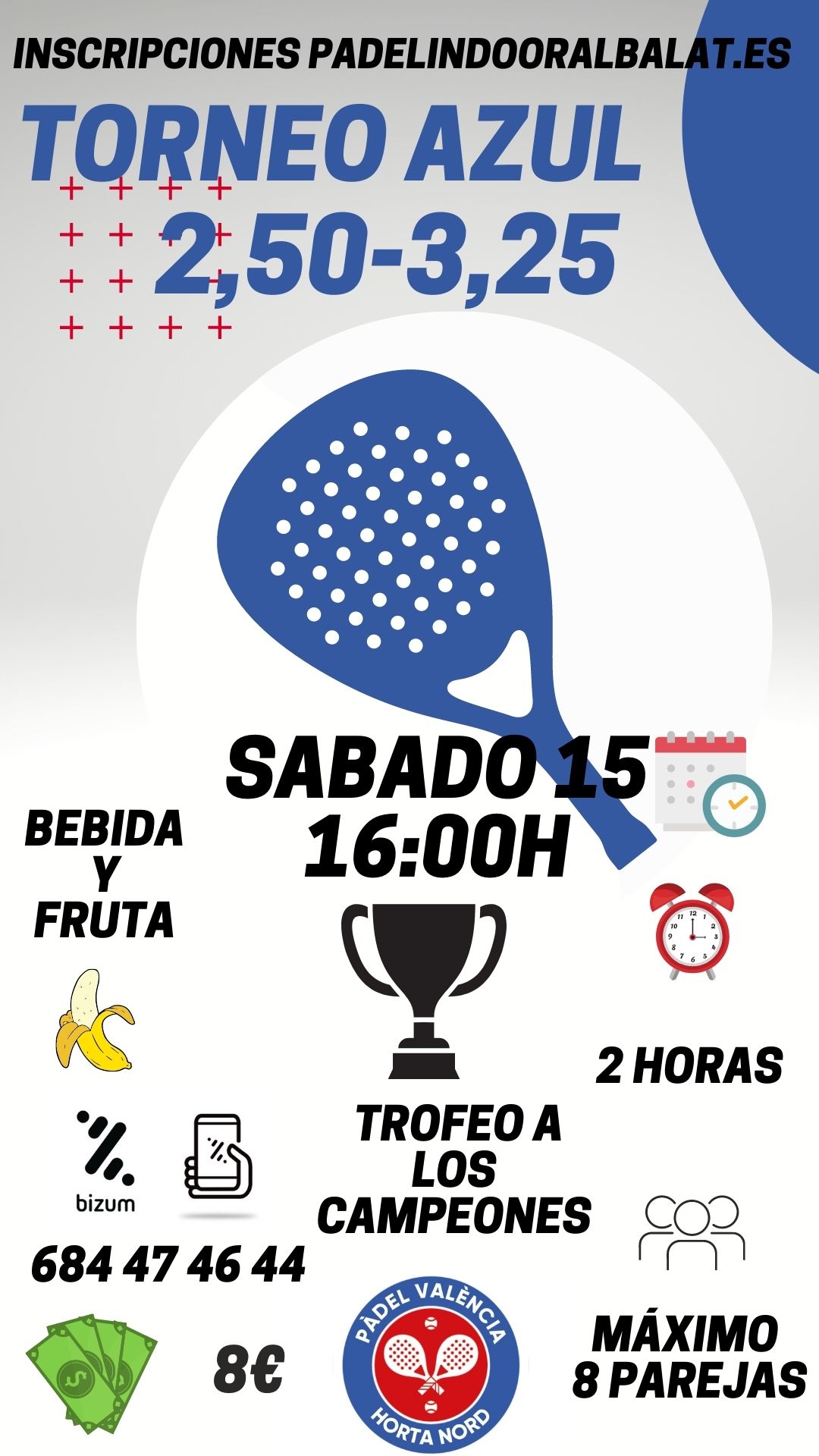 Torneo azul 15 Enero 2022 campeonato de pádel nivel azul